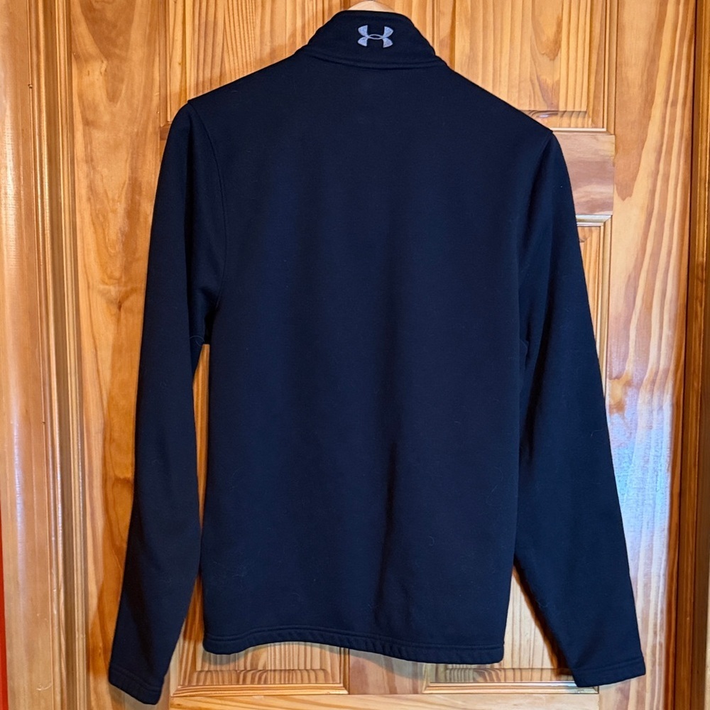 Men’s Under Armour Black 1/4 Zip Coldgear Pullover Medium Thick Fleece - Picture 6 of 7
